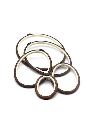 Nurge No:5 Oval Plastik Pano Nakış Kasnağı 22x27cm - 10 mm