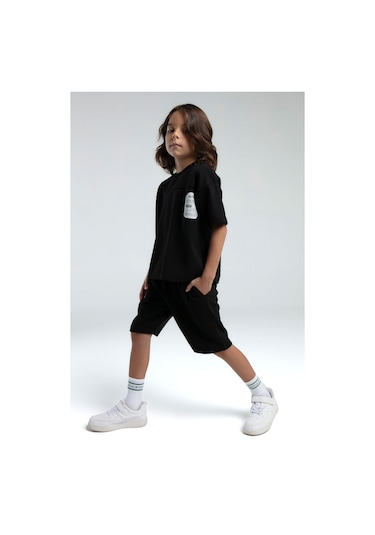 Rolypoly Erkek Çocuk Siyah Bermuda Takım 5274-47564 Siyah