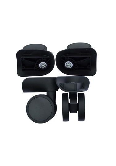 Suntek 2x Bagaj Tekerleği Esnek Sessiz Güçlü Taşıma Siyah