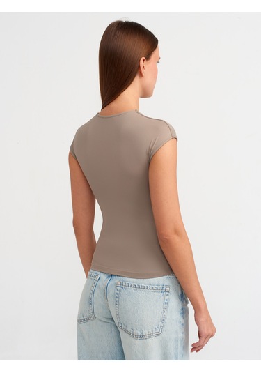 Dilvin Poliamid T-shirt Vizon