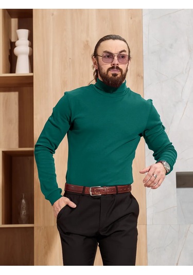 Rontıss Erkek Balıkçı Yaka Kazak 351190550 Zümrüt