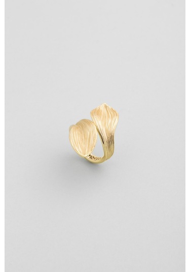 Serena Parıltısı 18 Ayar Sarı Altın Kaplama Gümüş Yüzük Sarı