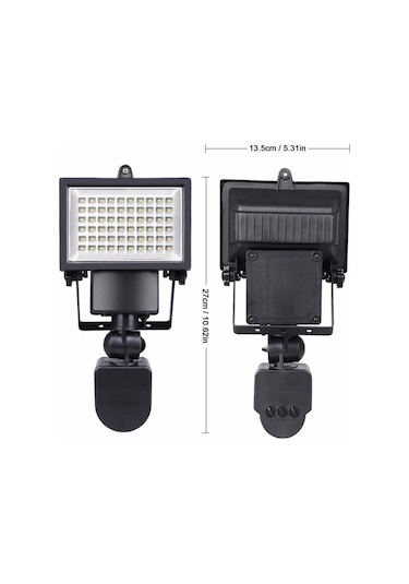 Sones Açık Hava Güneş Sensörlü Güvenlik Sel Işığı Spot Lambası Enerji Tasarruflu Güneş Işıkları 100 Led