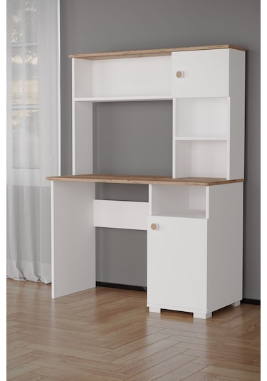 Meta Çalışma Masası Atlantik Çam Beyaz Atlantik Çam Beyaz