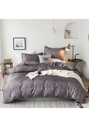 Novahub Gri 3 Adet Ev Tekstili Yatak Seti Düz Renk Nevresim Takımları Nevresim Yastık Kılıfı Avrupa Boyutu Kral Kraliçe Yorgan Ve Çarşaf Yok 150 200cm Gri Gri
