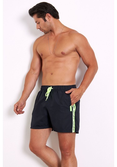 Enrico Ferry Erkek Lacivert Cepli Hızlı Kuruyan Deniz Şortu 2512l