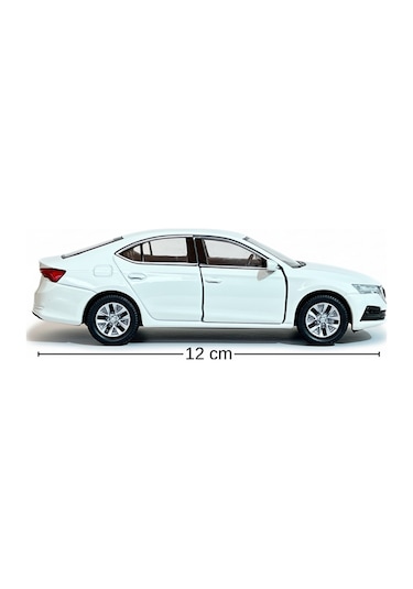 Beyaz 1:38 Ölçek Die Cast Kapıları Açılır Lisanslı Skoda Octavia Metal Model Araba Çok Renkli