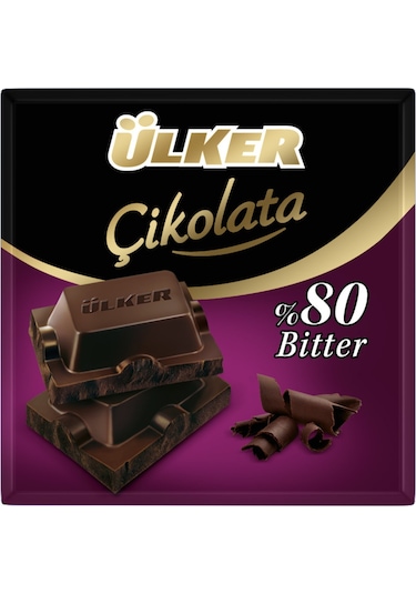 Ülker Çikolata Bitter %80 Kare 60 Gr X6 Paket