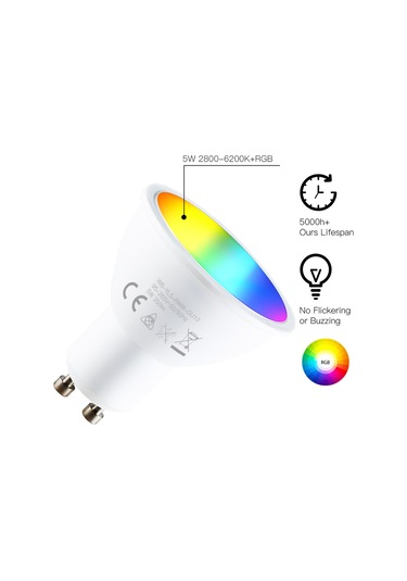 Akıllı Plafonyer Led Wifi Kapalı Kablosuz Spot 2800k-6200k Rgb Renkli Beyaz