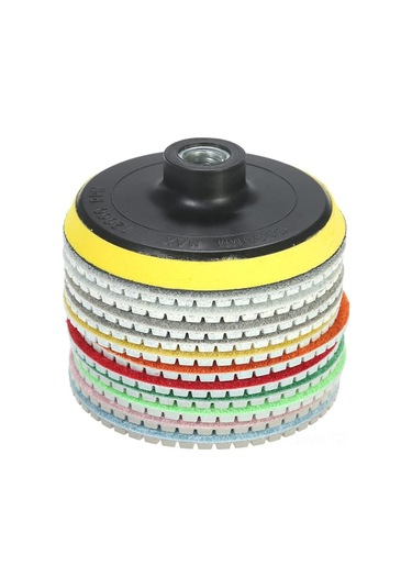 Maiyame 4" Islak Elmas Cilalama Pedi Seti 11 Parça - Granit, Mermer, Seramik Ve Beton İçin