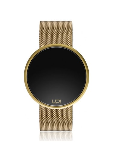 Upwatch İsim Yazılabilir Round Gold And Steel Gold Strap Kadın Ko