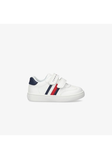 Tommy Hilfiger Flag And Hook Loop Bebek Beyaz Sneaker T1x9-33839-1355x336 Beyaz