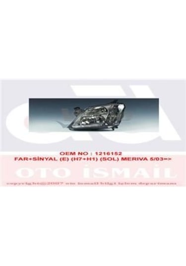 VALEO 88511 Far Sol - Sinyal Merıva 03- Elektrikli H7-H1