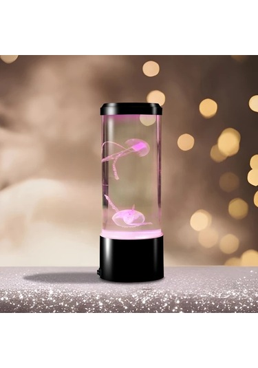 Honeybeeshop Beyaz Denizanası Lambası Akvaryum Okyanus Gece Işığı Renk Değiştiren Ortam Aydınlatması Oturma Odası Yatak Odası Masa Dekorasyonu Usb 3 Aaa Pil İle Çalışır Beyaz