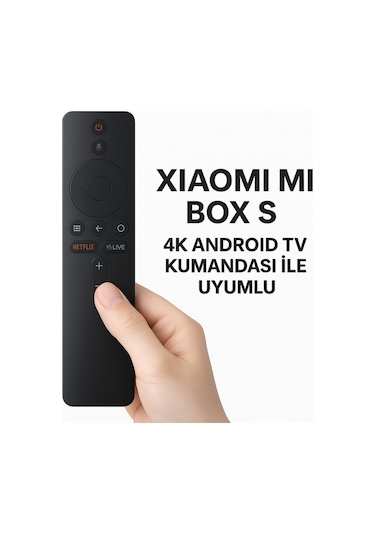 Polham Xiaomi Mi Box S 4k Android Tv Uyumlu Bluetooth Kumanda, Netflix Tuşlu Mi Box S 4k Kumanda