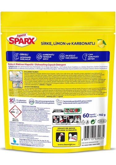 Sparx Diamond Bulaşık Makinesi Tableti 60'lı