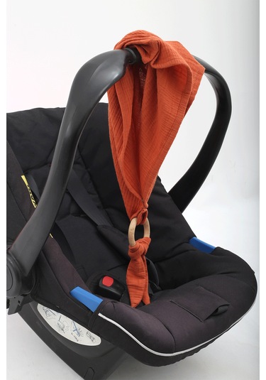 Luckka Çok Amaçlı Müslin Oyuncak , Diş Kaşıyıcı , Puset Oyuncağı , Emzik Tutacağı , Fular - Ztcrınkletoy Kiremit