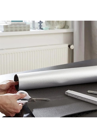 3 Adet Petek Radyatör Arkası Folyo Plaka Kalorifer Arkalığı Alüminyum Isı Yalıtım Folyosu 100x50 Cm