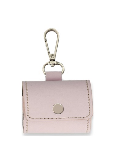 Fitcase Airpods Pro Uyumlu Faux Seri Kapaklı Kılıf Pembe