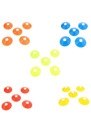 Homyl 5 Adet Futbol Mini Disk Konileri Sınır Turuncu Turuncu Çok Renkli