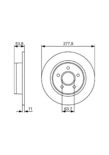 Ford Tourneo Connect 1.8tddi 2002-2010 Bosch Arka Disk 2 Adet