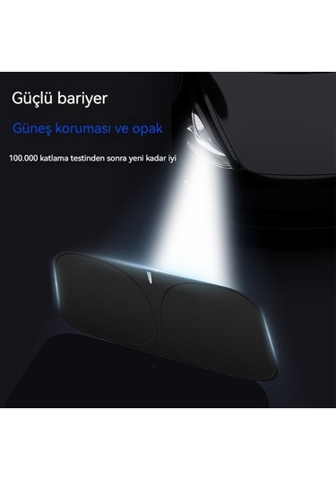 Novahub Araba Güneşliği Ön Kalkan Güneş Koruma Isı Yalıtımı Güneşlik Bölme Perde, Şemsiye/ 1 Adetli Set