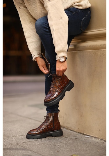 Serhat Özköroğlu - Kahve Deri Bot Kahve Kahve Kahverengi