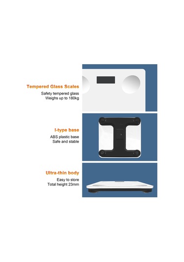 Tenfowee Mijia Uygulamalı Akıllı Vücut Yağı Terazi - Usb Şarjlı/batarya, 26x26cm Cam Yüzey, Tam Vücut Analizi, Bt Senkronizasyonu, Beyaz