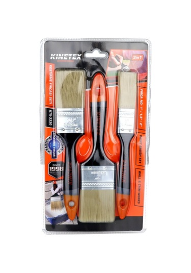 3 Pcs - No:1 İnç / 1.5 İnç / 2 İnç Kestirme Fırça Set 4915