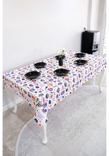 Sufre Sıvı Geçirmez Masa Örtüsü Sofra Bezi Sofra Örtüsü Piknik Örtüsü Lila