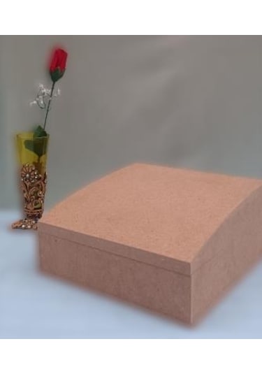 Hobi Dekoratif Model Bombeli Bölmeli Makyaj Kutu Ahşap Ham Mdf El Yapımı