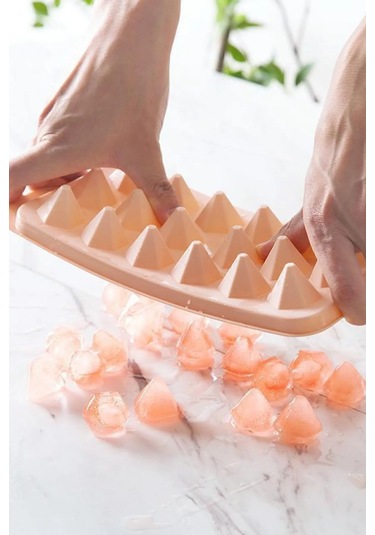 Valletta Pamplona Pembe 18 Bölmeli Kapaklı Kristal Buz Kalıbı