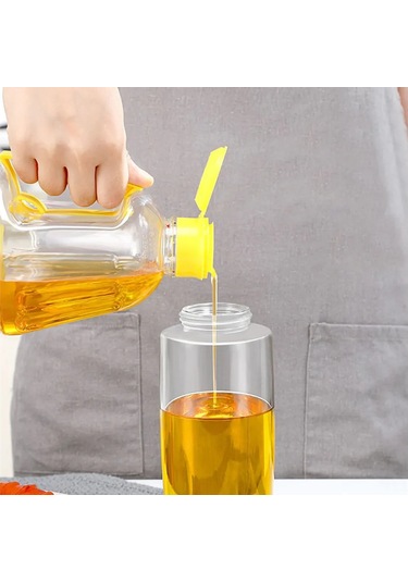 Teltree 250ml Ölçekli Cam Zeytinyağı Dispanseri, Mutfakta Hassas Kullanım İçin