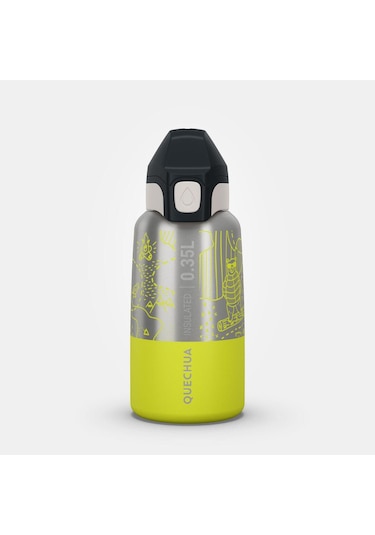 Quechua Çocuk Outdoor Paslanmaz Çelik Termos - 0,35 L - Sarı Sarı
