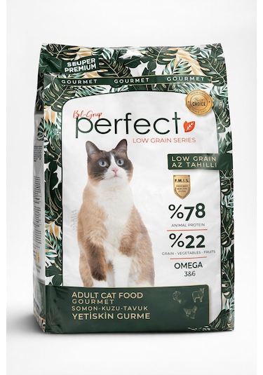 Perfect Cat Az Tahıllı Düşük Tahıllı Gurme Kedi Maması 10 KG