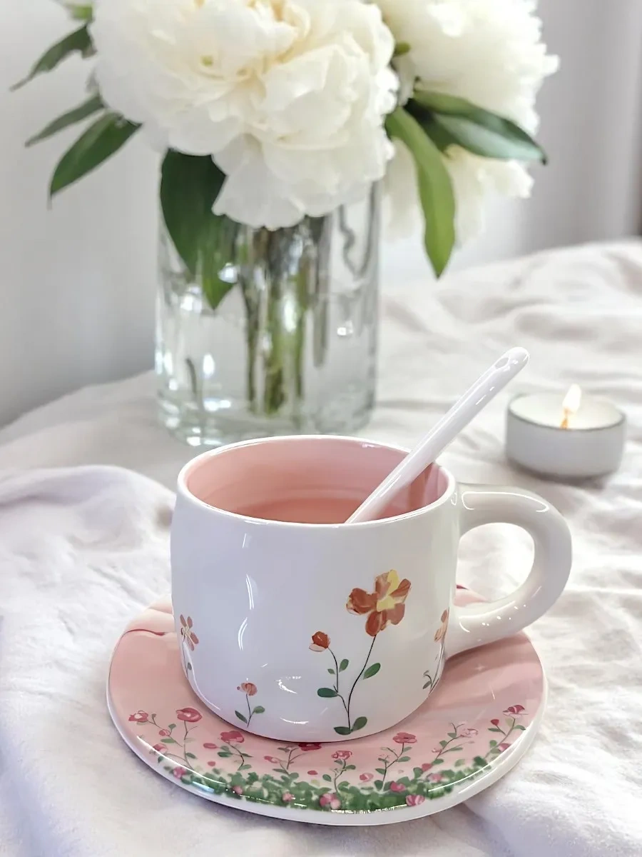 Arthomes Çay Takımı Fincan Ve Tabak Seti 250ml Hediye Seti 407661496 Beyaz