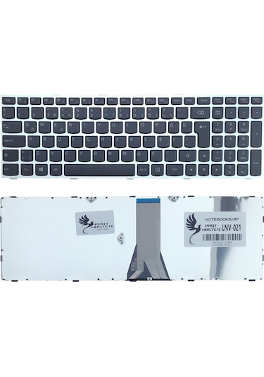 Lenovo Uyumlu Z50-70, Z5070 Type 20354, 80E7 Klavye (Gümüş)