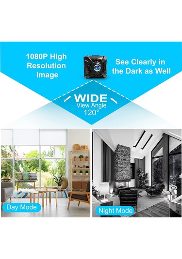 Monyee Gizli Gözlem Kamerası 1080p: Kablosuz Wifi, Canlı Video, Hareket Algılama, Gece Görüşü, 32gb Hafıza Kartı İçeren Ev Güvenliği Kameralı