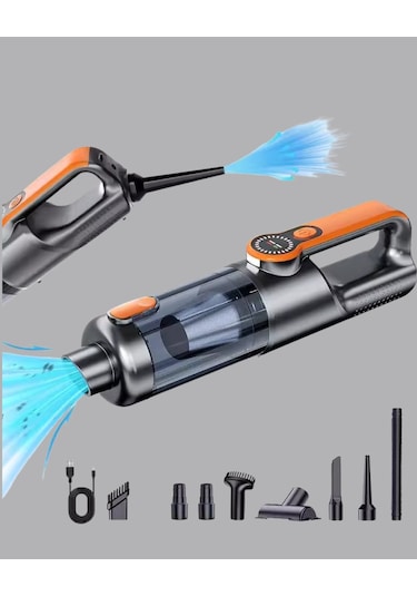 Kompakt Şarjlı El Süpürgesi Kuru Ve Sıvı Temizlik 5 Aparatlı