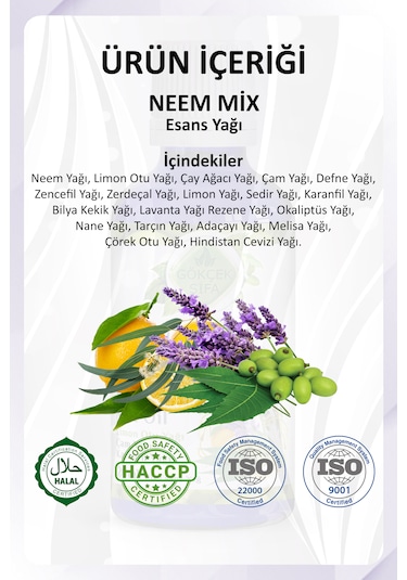 Neem Mix Yağı Neem Mix Essential Oil 20 Ml.