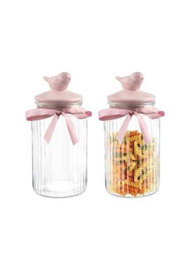Madame Coco Kuşlu Kavanoz Silindir 1300ml 1kkvnz0094
