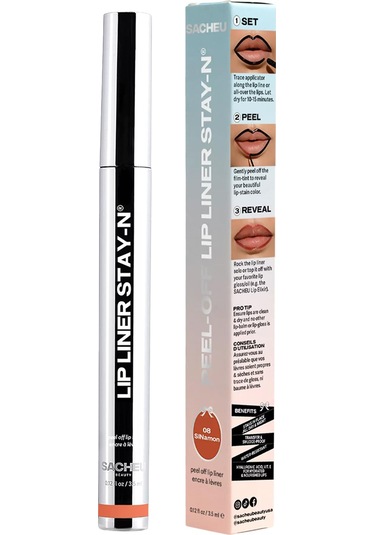 Sacheu Lip Liner Stay-n Soyulabilir Uzun Süre Kalıcı Dudak Çizgisi Belirginleştirici 08 Sinamon 3.5ml 08 Sinamon