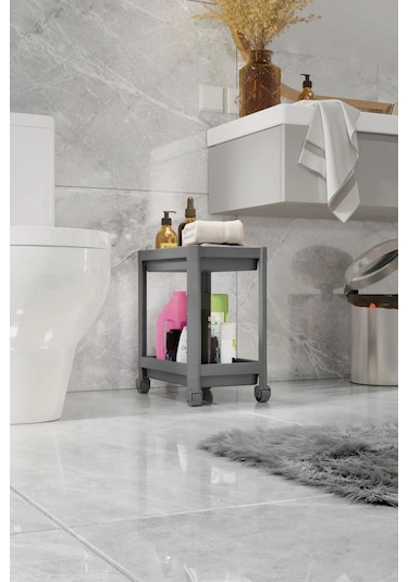 Tezgah Altı Tekerlekli Raf Ünitesi, Antrasit