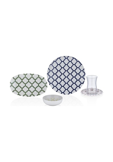 Neva N3457 Budapeşte 24 Parça Desenli Porselen Kahvaltı Takımı