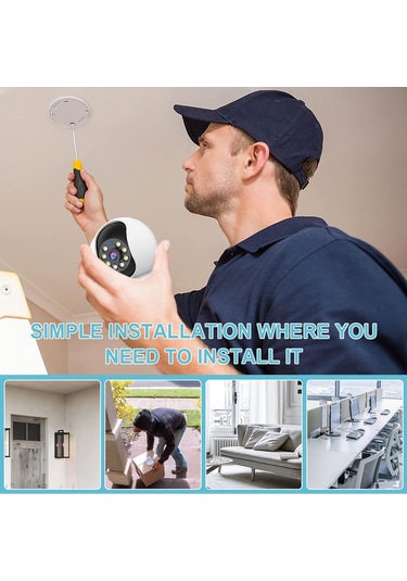 Tenfowee Akıllı Wifi Güvenlik Kamerası: Çift Lens, Renkli Gece Görüşü, İki Yönlü Ses, Hareket Algılama, Dahili/harici Kullanım Beyaz