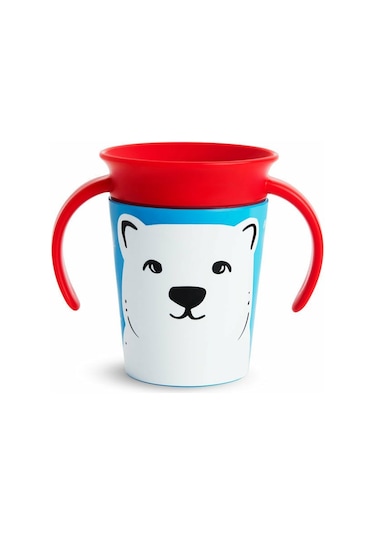 Munchkin Mucize 360 Alıştırma Bardağı Kutup Ayısı 6 Ay+ 177 ML Kırmızı