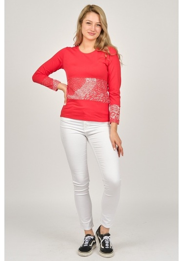 Sistas Kadın Uzun Kollu Penye Bluz 6699448 Mercan-Mercan