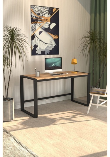 Marsilya Çalışma Masası 152x55 Atlantik Çam Atlantik Çam  -  Siyah