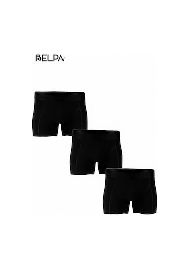 Belpa Ceylanoğlu Erkek Likralı Boxer 6'lı Siyah
