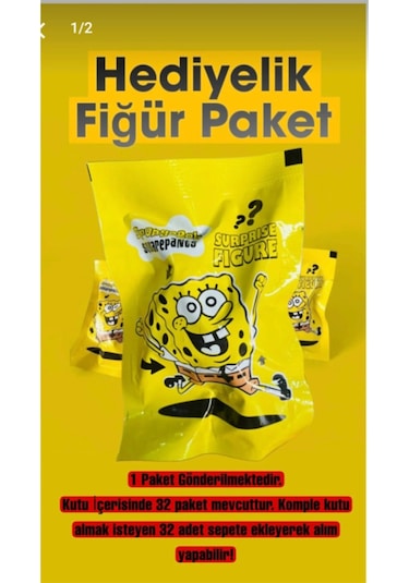 Sünger Bob Hediyelik Fiğür Paket 1 Adet